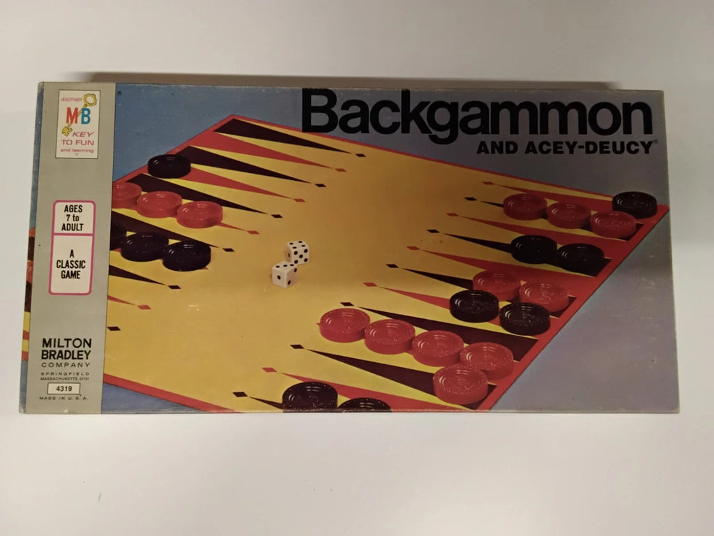 1973 Milton Bradley Backgammon Acey-Deucy Board Game  Complete Set
