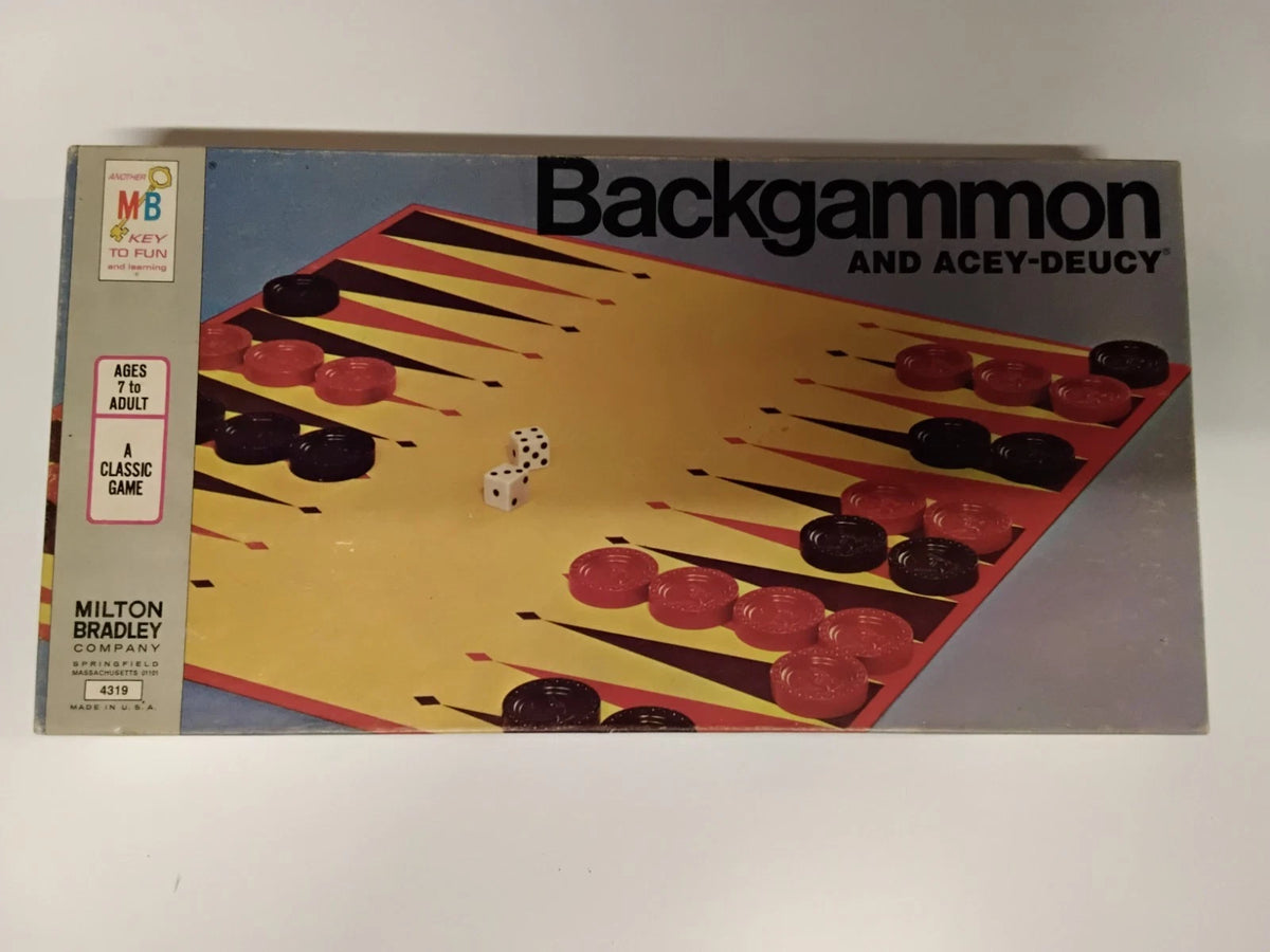 1973 Milton Bradley Backgammon Acey-Deucy Board Game  Complete Set