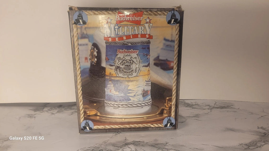 1996 Budweiser Military Series Coast Guard Stein with Box & Certificate