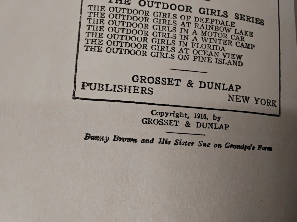 Set Of 3: 1916 Bunny Brown Childrens Books