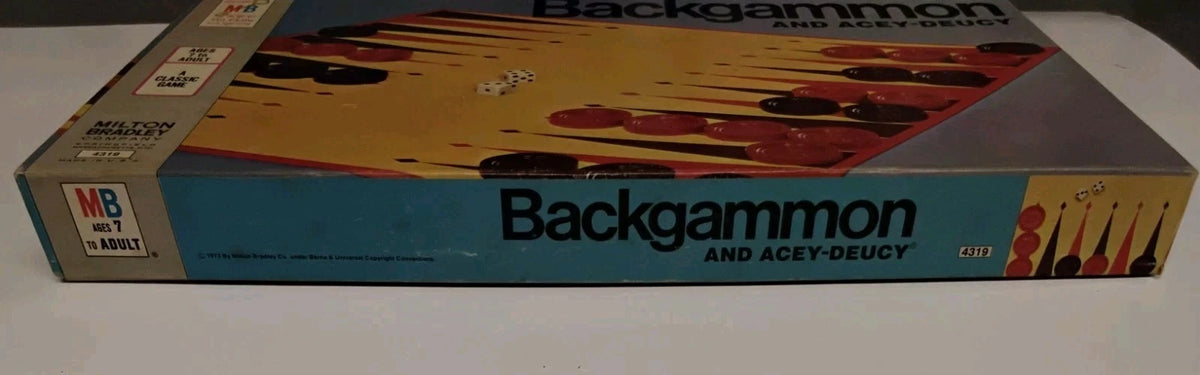 1973 Milton Bradley Backgammon Acey-Deucy Board Game  Complete Set