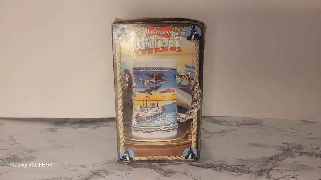 1996 Budweiser Military Series Coast Guard Stein with Box & Certificate