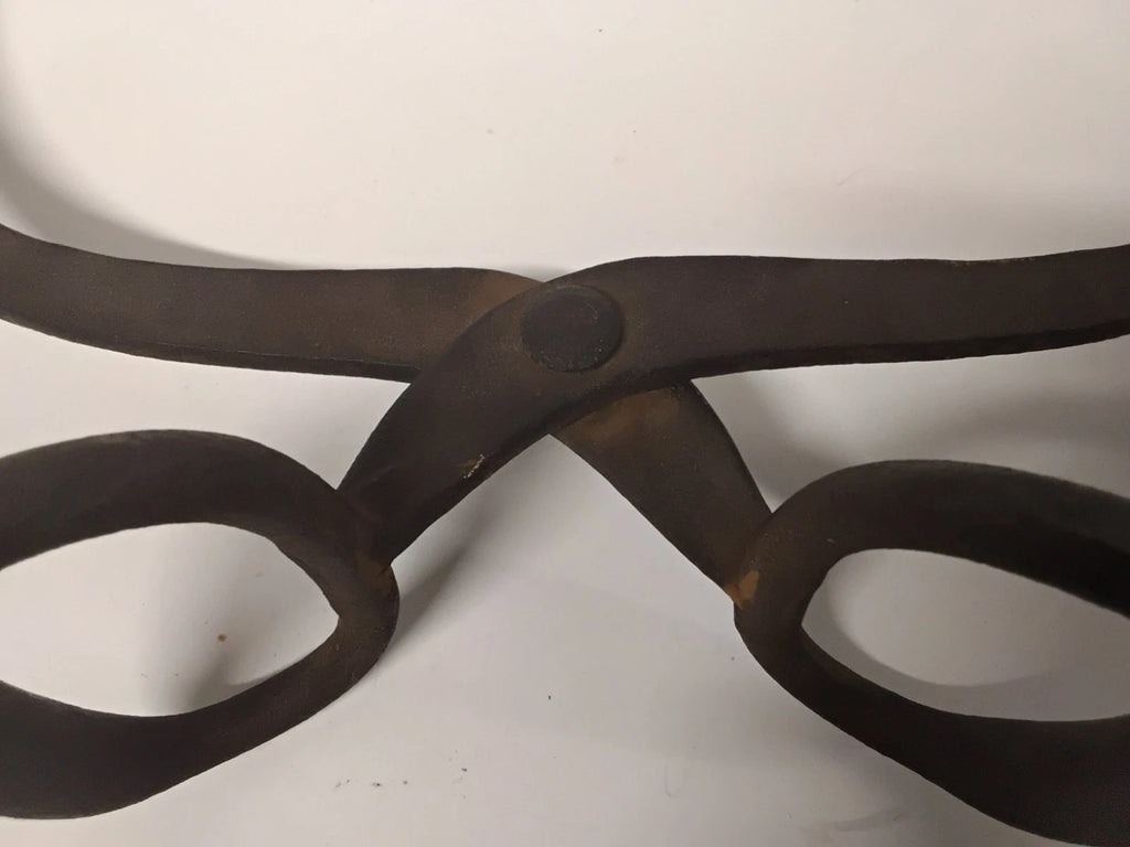 Antique Hand-Forged Iron Ice Tongs – Primitive Folk Art Decor