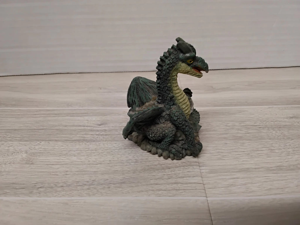 Collectible Ceramatic World 2000 Green Dragon Figurine