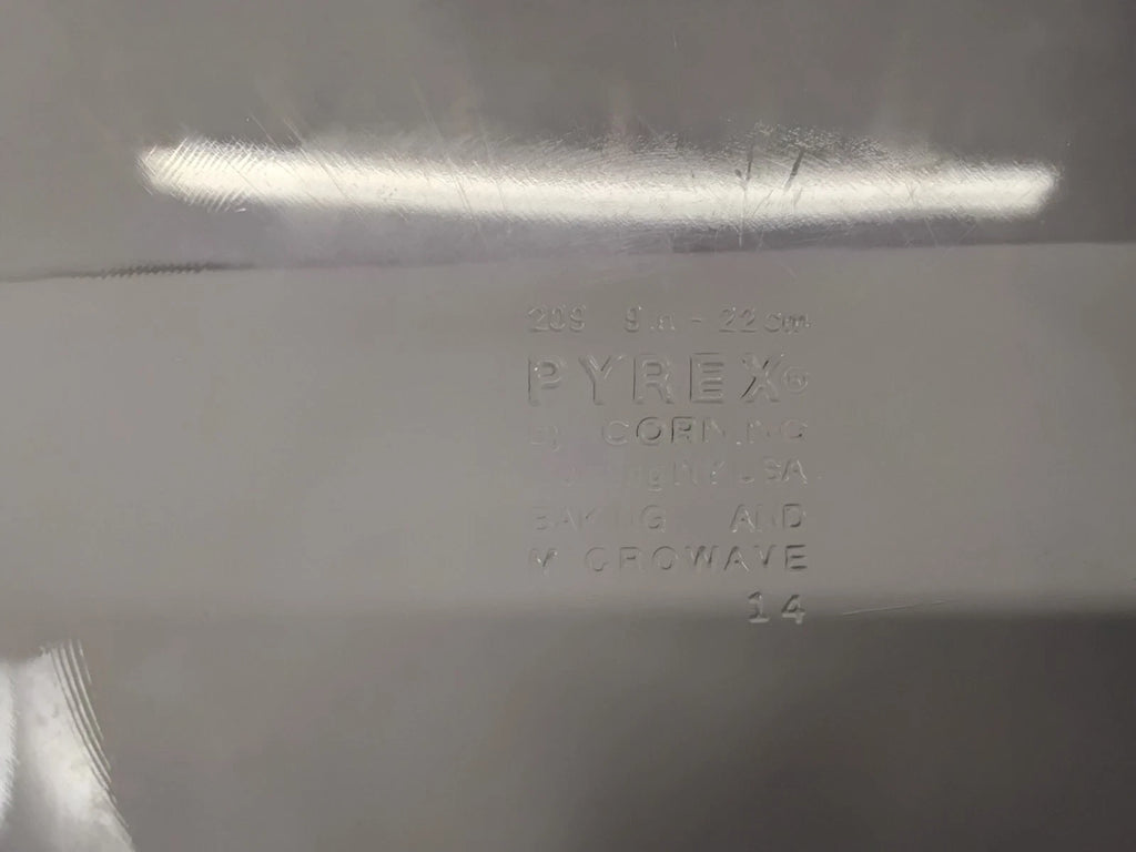 Vintage Pyrex 209 Clear Glass 9-inch Pie Dish