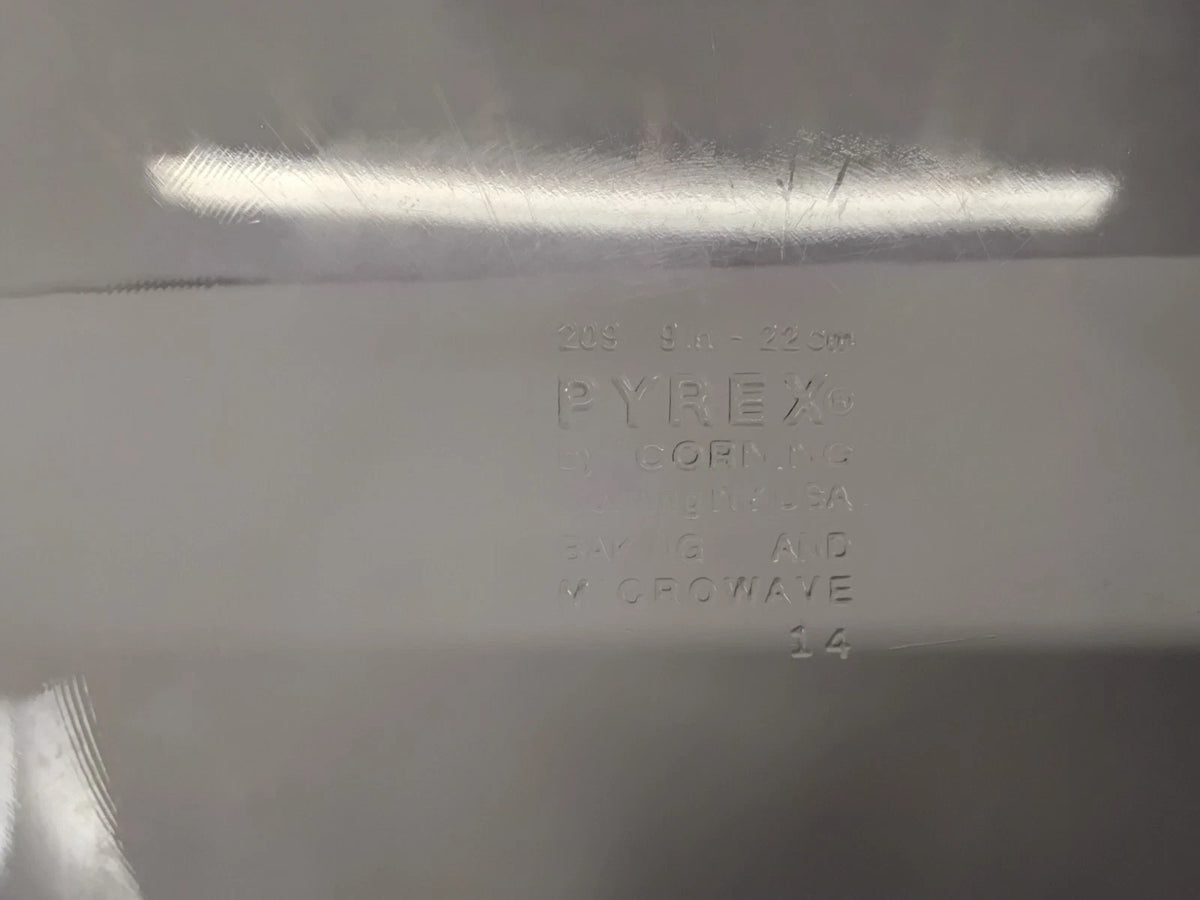 Vintage Pyrex 209 Clear Glass 9-inch Pie Dish