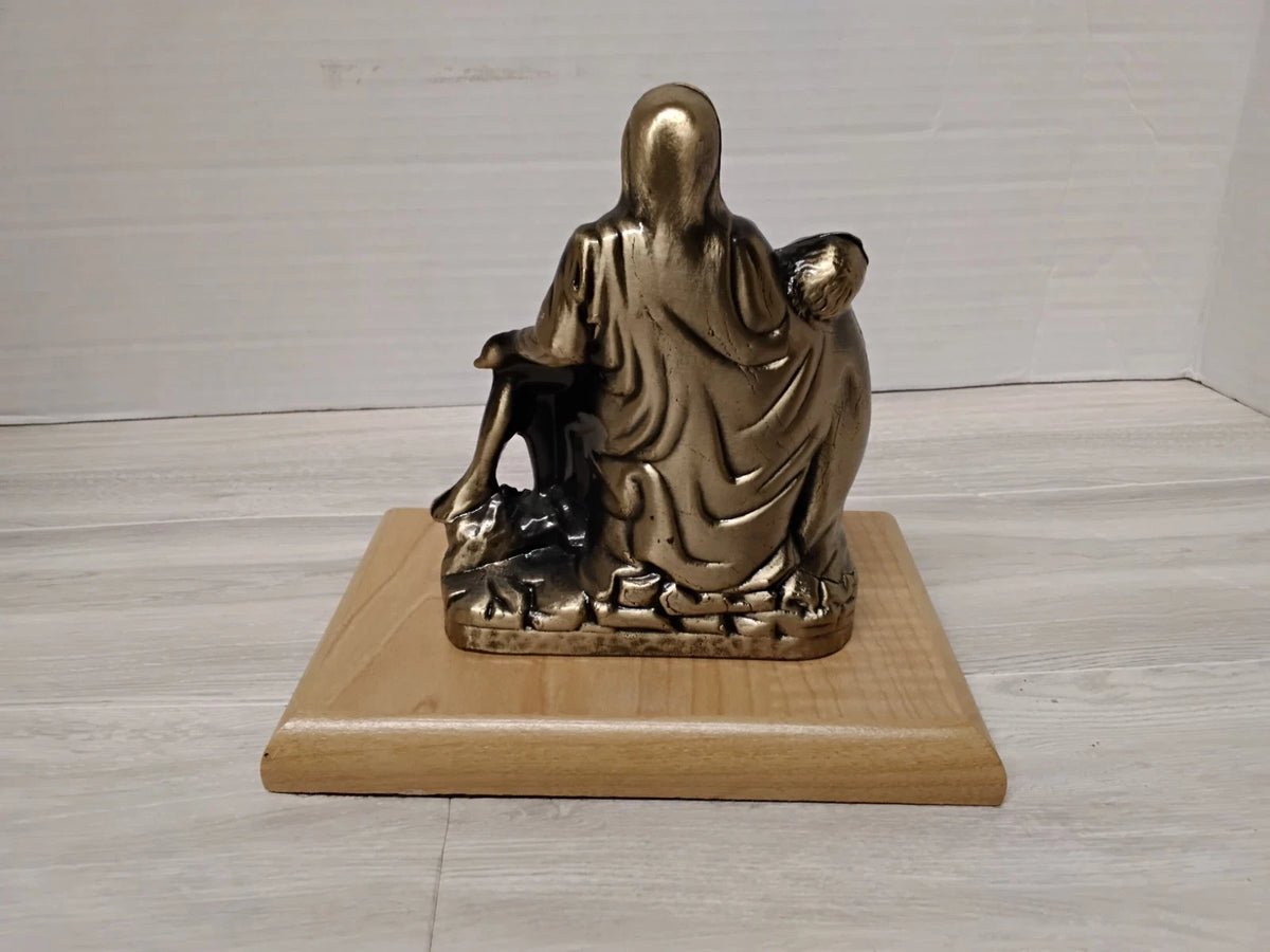 Jesus And Mary Metal Statue