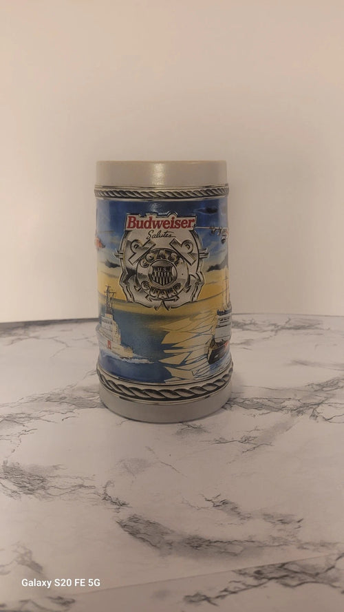 1996 Budweiser Military Series Coast Guard Stein with Box & Certificate