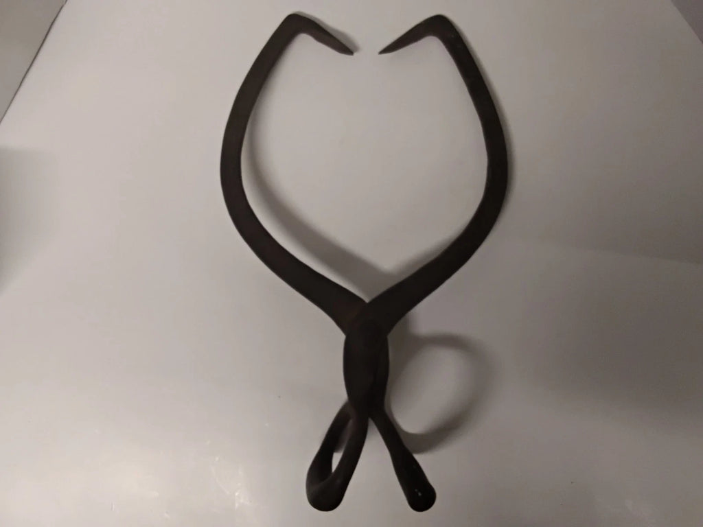 Antique Hand-Forged Iron Ice Tongs – Primitive Folk Art Decor