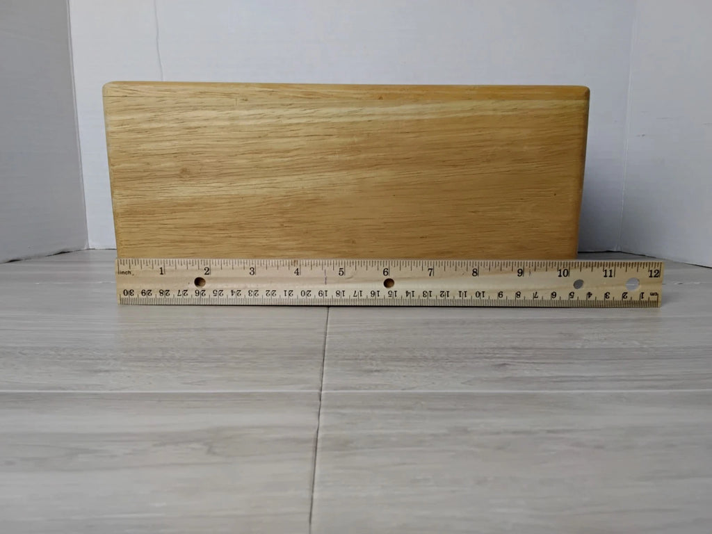 8 Slot Wooden Knife Storage Block With Square Accessory Hole
