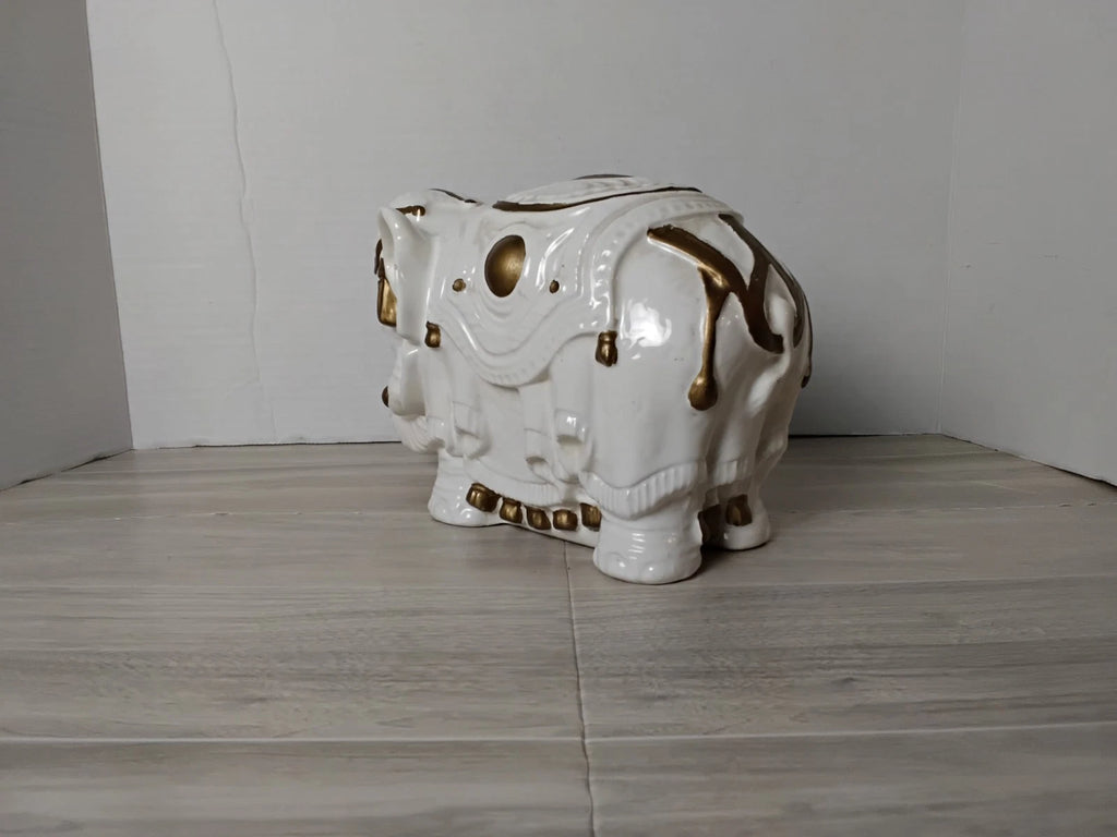 Ceramic Elephant Figurine With Date! 1/18/78