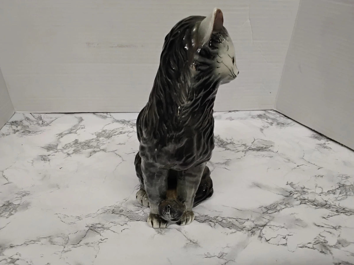 Vintage MCM Wales Japan Ceramic Cat Statue Figurine