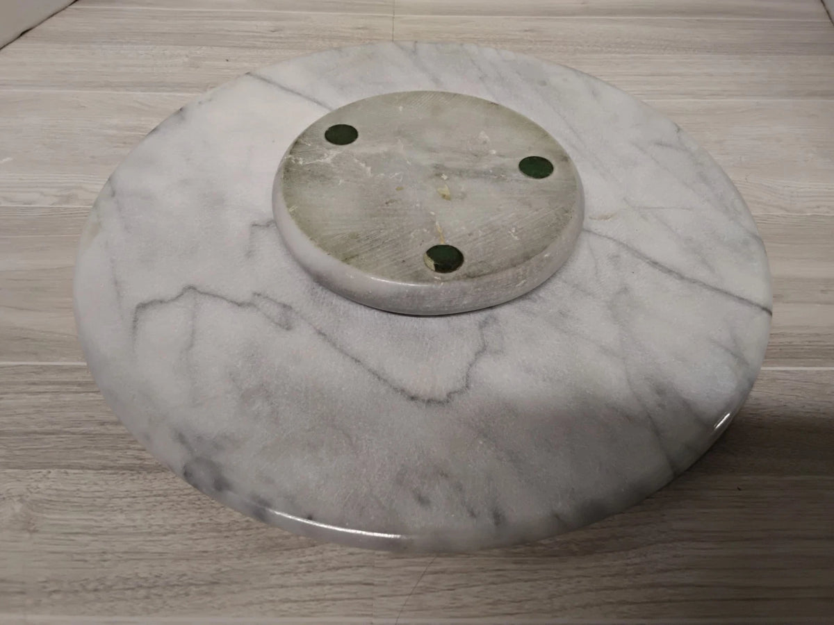 Authentic MCM White Marble lazy Susan Serving Tray