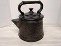 Vintage McCoy Pottery Tea Kettle Cookie Jar Antique Bronze Hammered Ceramic USA