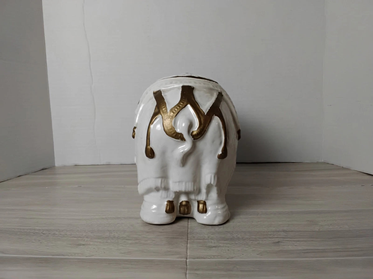 Ceramic Elephant Figurine With Date! 1/18/78