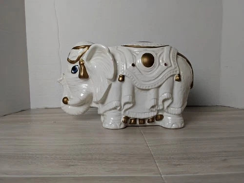 Ceramic Elephant Figurine With Date! 1/18/78
