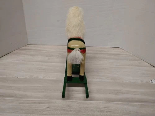 Vintage Handcrafted Wooden Rocking Horse