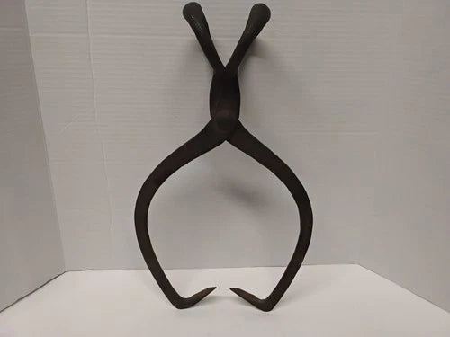 Antique Hand-Forged Iron Ice Tongs – Primitive Folk Art Decor
