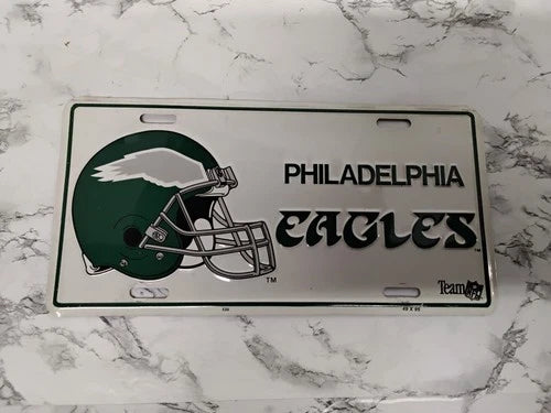 Vintage 1993 Philadelphia Eagles Metal License Plate Novelty Car Tag Team NFL
