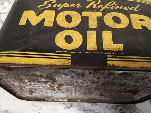 RARE Philadelphia Antique 1930s-1940s Motor Oil Cans Lot - OK & Booster 2 Gallon