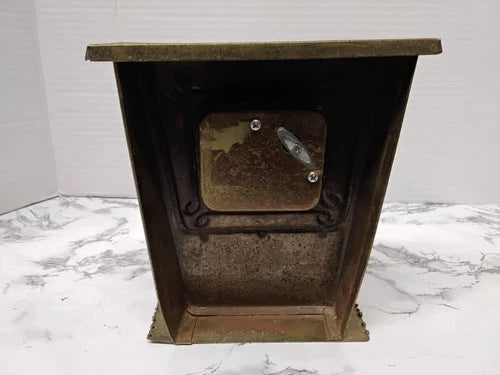 Vintage Copper Metal Piano Player Music Box Figurine Wind Up Steampunk Art 6"