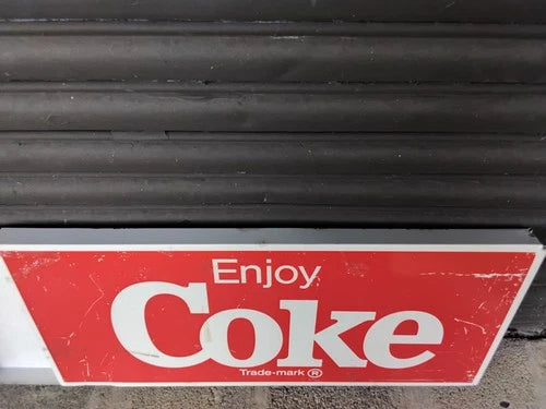 Vintage 1970s 3 Sided Coca Cola Sign