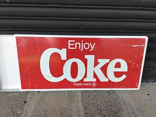 Vintage 1970s 3 Sided Coca Cola Sign