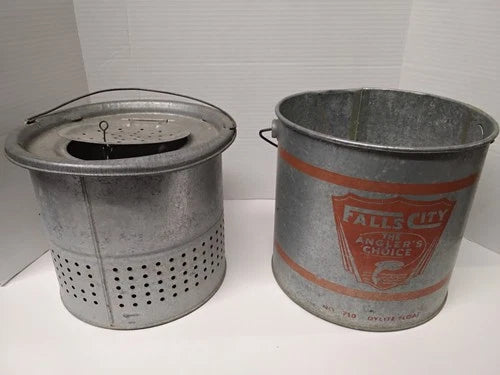 Antique 1950s Live Bait/ Minnow Bucket
