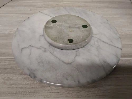 Authentic MCM White Marble lazy Susan Serving Tray