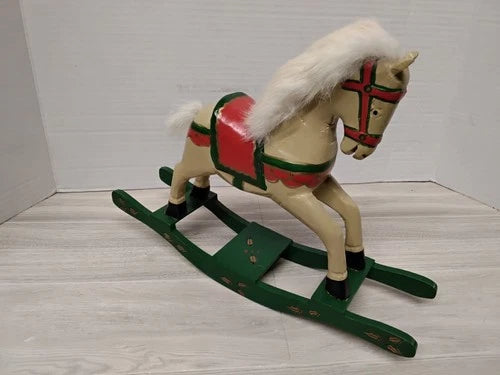 Vintage Handcrafted Wooden Rocking Horse