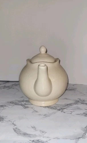 Ceramic Christmas Tree Teapot, Beige Multicolor, Glossy Finish, Lid Included