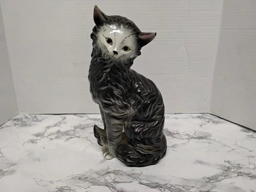 Vintage MCM Wales Japan Ceramic Cat Statue Figurine