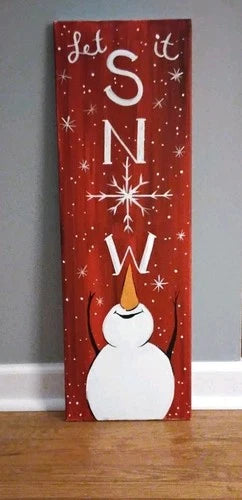 Let It Snow Christmas Canvas Painting