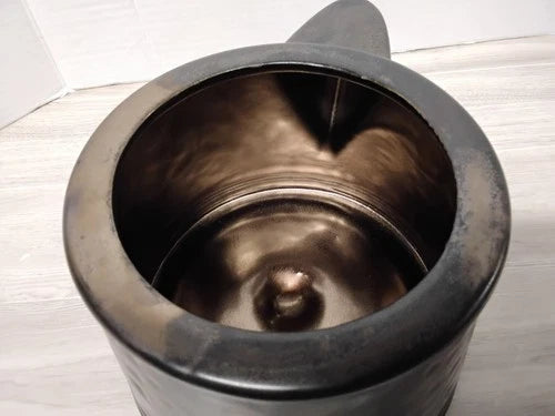 Vintage McCoy Pottery Tea Kettle Cookie Jar Antique Bronze Hammered Ceramic USA