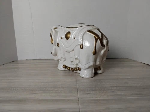 Ceramic Elephant Figurine With Date! 1/18/78