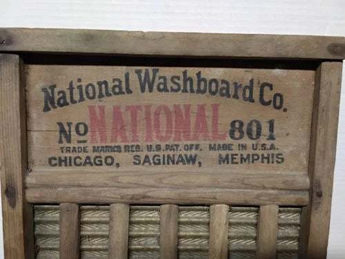 Antique National Washboard Co The Brass King National 801
