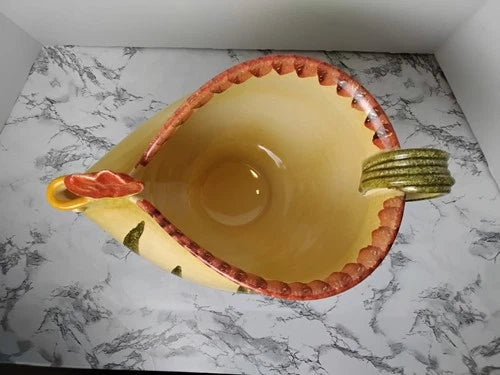 Vintage Italian Folk Art Rooster Gravy Boat/Pitcher