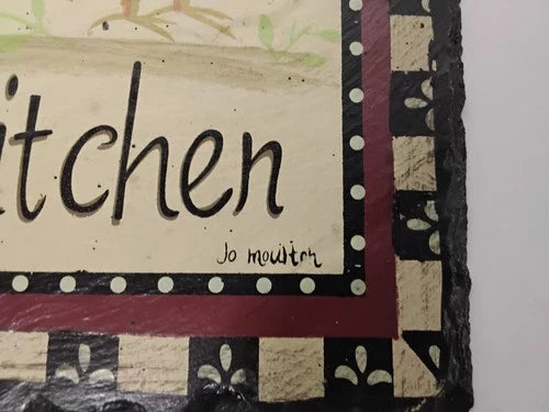 Jo Moulton Country Kitchen Slate Sign Rooster Hen Plaque Farmhouse Decor