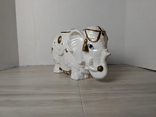 Ceramic Elephant Figurine With Date! 1/18/78