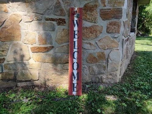 Rustic Front Door Welcome Sign