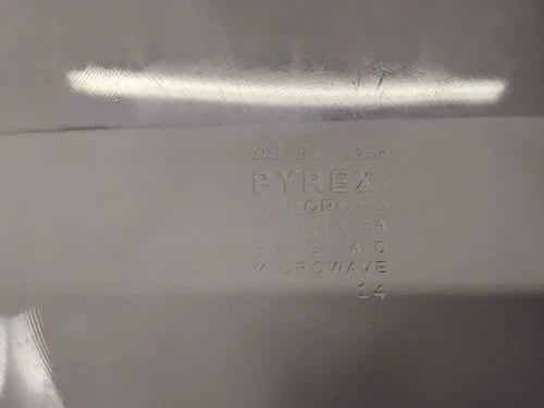 Vintage Pyrex 209 Clear Glass 9-inch Pie Dish