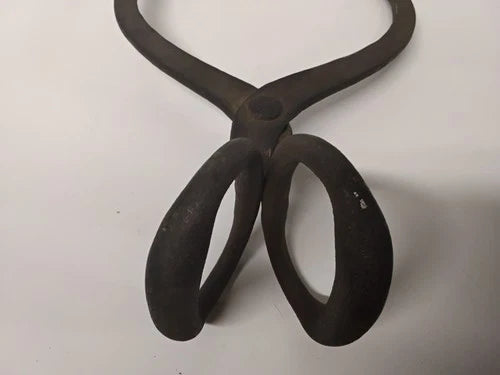 Antique Hand-Forged Iron Ice Tongs – Primitive Folk Art Decor