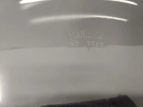 Vintage Marinex Brazil Blue Tinted Glass Fluted Scalloped 10" Pie Dish Plate