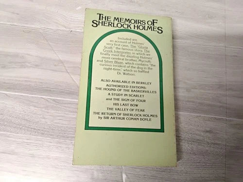 The Memoirs of Sherlock Holmes by Sir Arthur Conan Doyle.