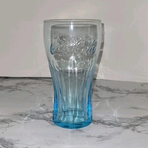 Vintage 2009 Coca-Cola McDonald's Promotional 12 Oz. Teal Glass