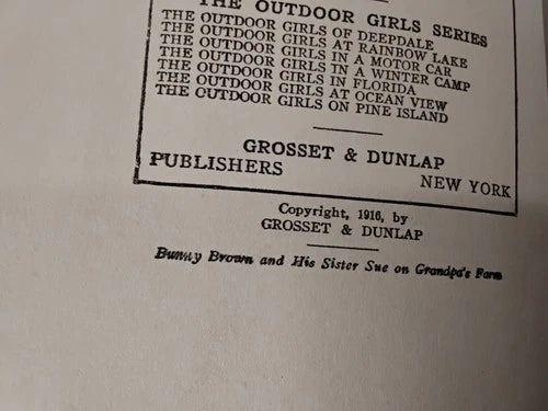 Set Of 3: 1916 Bunny Brown Childrens Books