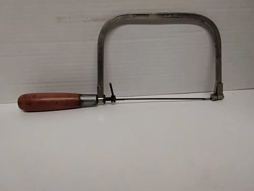 Vintage Disston USA Coping Saw Wood Handle Restored Hand Tool Woodworking