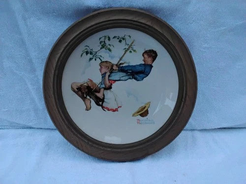 1972 Four Seasons Norman Rockwell Wall Plaque Plates