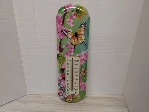 Monarch Butterfly Metal Outdoor Thermometer