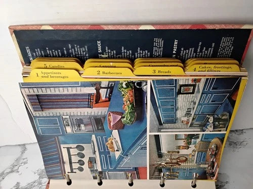 Vintage MCM 1968 Better Homes and Gardens New Cook Book 5 Ring Binder